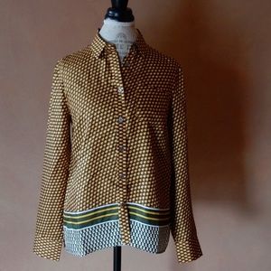 Classic Vintage Button-up Silk Top